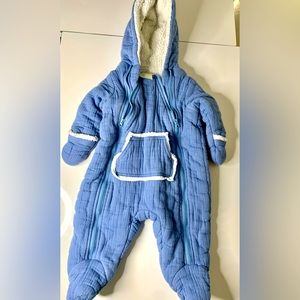 First impressions blue 3-6 months full body coat.